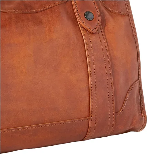 Vista 9 de Frye Melissa - Bolso de mano de piel con cremallera y correa ajustable para el hombro y asa superior