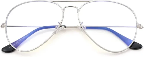 Vista 6 de Lentes transparentes sin receta para mujeres y hombres con bloqueo de luz azul