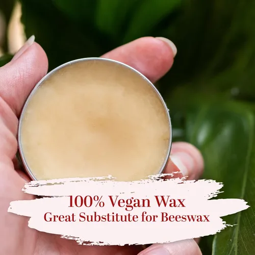 Vista 5 de Copos de cera de carnauba para bálsamos, velas y cuidado de la piel Cera vegana natural, ingrediente para bálsamo labial, bálsamos y acabado