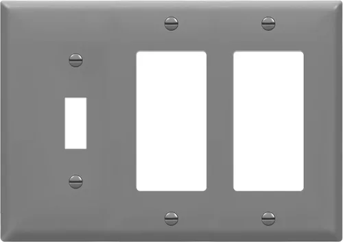 Vista 10 de ENERLITES Combinación de Interruptor de Luz de Palanca/Placa de Interruptor de Luz Decorativo, Placa de Pared de Tres Posiciones, Tamaño Estándar