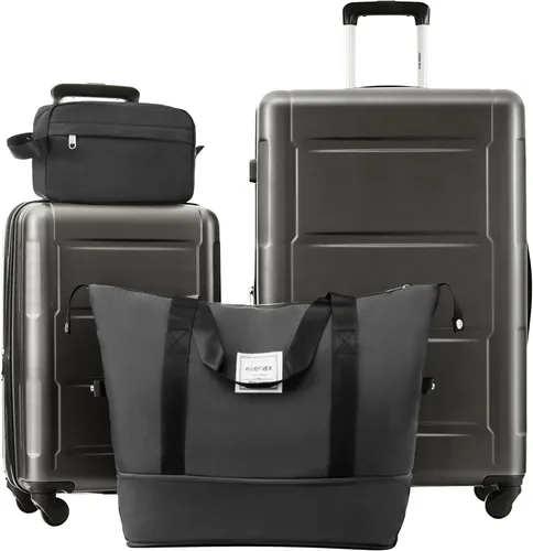 Vista 98 de Merax Equipaje, maleta extensible rígida con ruedas giratorias ligeras, Negro -, 40/48/52