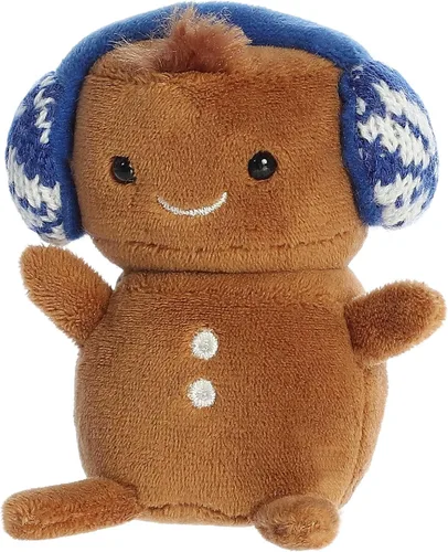 Vista 6 de Aurora® Festive Holiday Land of Lils™ Lil' Gingie™ - Animales de peluche de temporada - Regalos conmovedores - Marrón 5 pulgadas