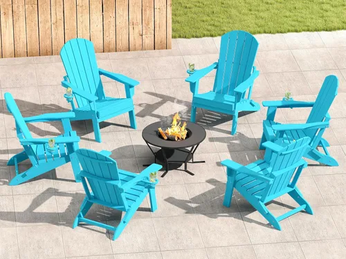 Vista 25 de HDPE Silla Adirondack plegable, Aruba