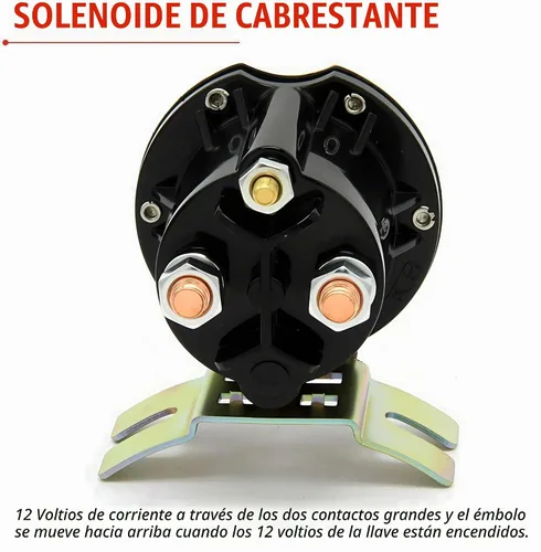Vista 5 de Interruptor de relé solenoide de arranque de 12 V, contactor de trabajo intermitente, 3 terminales, corriente de 150 A, máximo 800 A, con tuercas