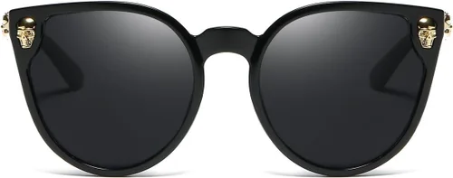 Vista 2 de Dollger Lentes de sol con diseño de calavera, y aros con forma de ojo de gato, protección UV400