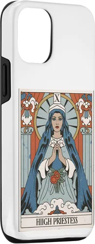 Vista 3 de Funda gráfica espiritual mística para iPhone 15 The Highest Priestess Tarot Card