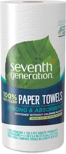 Vista 12 de Seventh Generation Toallas de papel, 100% papel reciclado, 2 capas, 1 rollo (el embalaje puede variar)