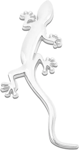 Vista 8 de Calcomanías de Gecko para Coche, Calcomanías para Carrocería Automotriz, Emblema de Insignia de Cromo de Metal Puro con Forma de Gecko 3D de Moda