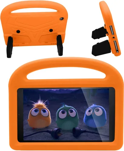 Vista 33 de Funda para tablet Kindle Fire 7 para niños (12.ª generación, versión 2022) con mango de pie de apoyo de forraje resistente, espuma EVA suave, a