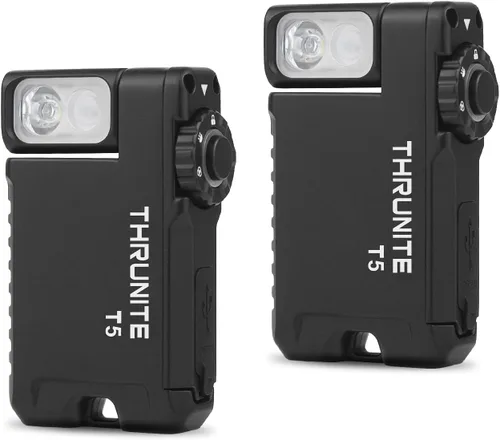 Vista 10 de ThruNite Mini linterna EDC T5, luz de bolsillo magnética recargable con Negro CW