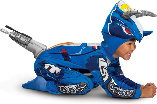 Vista 3 de Triceratops Dinozord Deluxe Disfraz para niños