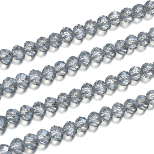 Vista 26 de 500 piezas de cuentas de cristal checo facetadas rondelle de 4 mm, pequeñas y diminutas, espaciadoras a granel, color amatista púrpura para hacer