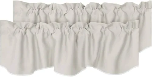 Vista 32 de H.VERSAILTEX - Cenefa de cortina opaca para ventanas de cocina, sala de estar/baño, para protección de la privacidad y decoración, con bolsillo