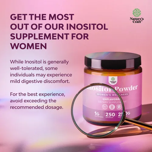 Vista 3 de Polvo de mio-inositol y D-Chiro Inositol Premium - Suplemento de apoyo de fertilidad con mio-inositol - Restaura el equilibrio y la claridad