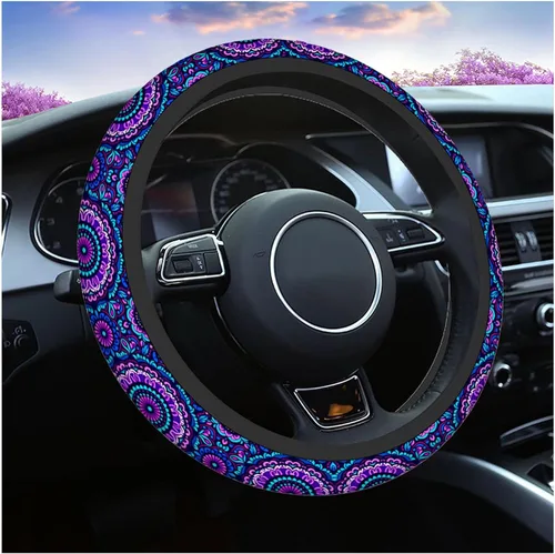 Vista 25 de Swono Funda para volante para hombres y mujeres, zanahorias de Pascua, naturaleza linda, universal, 15 pulgadas, antideslizante, sin olor
