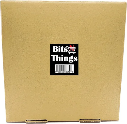 Vista 2 de Bits N Things Caja de pizza corrugada con flauta B 10 unidades (Kraft con diseño, 12 x 12 x 2 pulgadas)