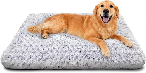 Vista 10 de Cama para perro de tamaño mediano, alfombra lavable de felpa para mascotas Negro