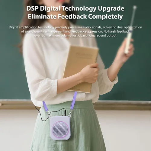 Vista 7 de Alomejor Amplificador de voz con micrófono de auriculares, amplificador portátil, adecuado para profesores, actividades al aire libre, guía