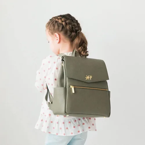 Vista 5 de Freshly Picked Mini mochila clásica convertible para pañales, Verdesalvia, talla única , Clásico