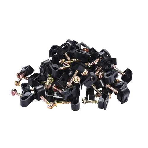 Vista 6 de Bolt Dropper Clips coaxiales para cables - Clip de cable eléctrico para gestión de cables - Clip de tornillo y cierre - Soporte de cable coaxial