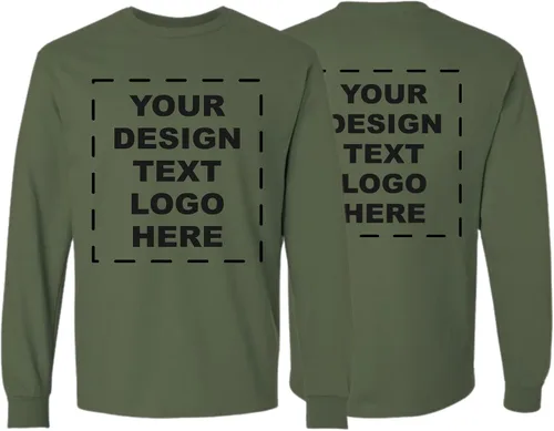 Vista 6 de Camiseta personalizada de manga larga para hombres y mujeres, añade tu propio diseño, logotipo, texto, foto, camiseta de manga larga personalizada