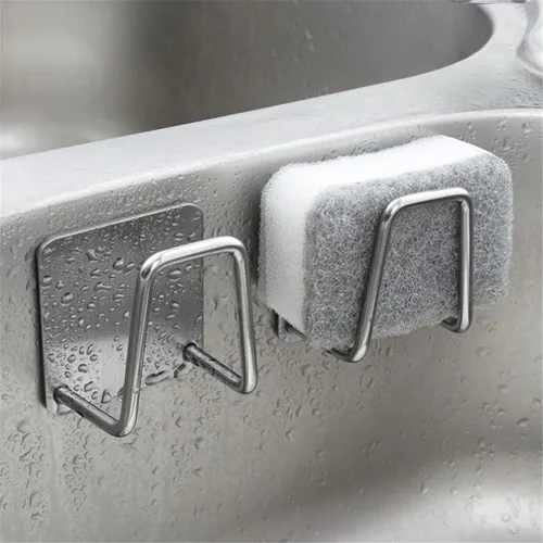 Vista 4 de Soporte para tapa de olla, 2 pares de organizadores de tapa de olla de montaje en pared, acero inoxidable 304, autoadhesivo, para puerta