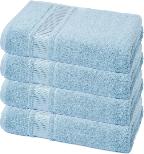 Vista 11 de Melissa Linen, Toalla de baño, 100% algodón turco para baño, toalla de ducha absorbente, de secado rápido, duradera y suave, 35 x 60 pulgadas Azul
