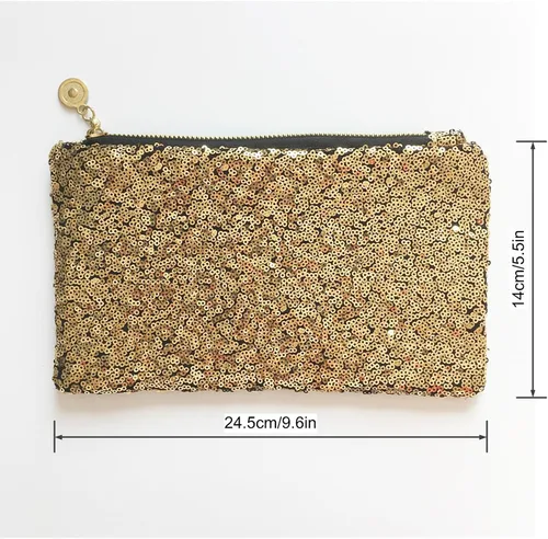 Vista 7 de BeneAlways Paillettes - Bolso de mano para mujer, diseño de lentejuelas