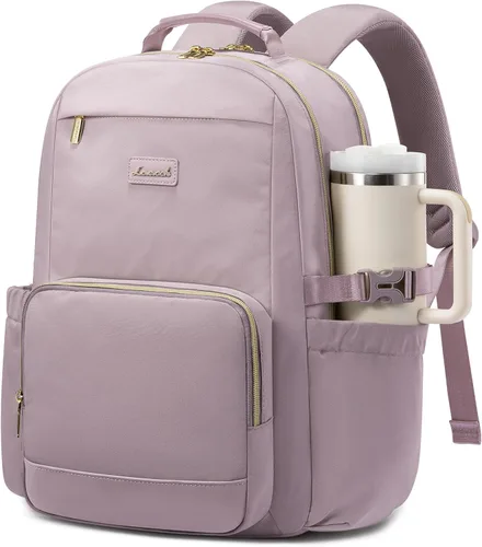 Vista 60 de LOVEVOOK Mochila para laptop para mujer, 15,6 pulg.