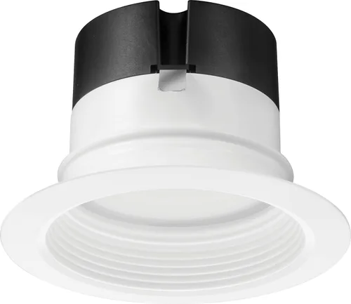 Vista 7 de Juno Serie E - Lámpara de techo LED de 4 pulgadas, iluminación empotrada con moldura deflectora con color blanco conmutable 5 en 1, 700 lúmenes, luz