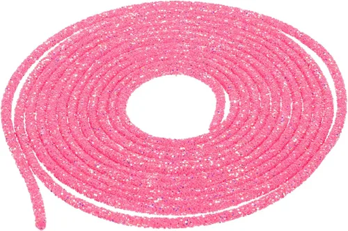 Vista 57 de MECCANIXITY Cuerda de lentejuelas con purpurina de 2.5 yardas, 6mm, 0.24 pulgadas, cuerda de tubo de lentejuelas con diamantes de imitación