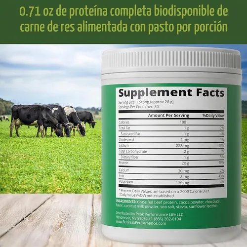Vista 7 de Polvo de Proteína de Res Alimentada con Pasto - Aislado de Proteína de Res Libre de Lactosa de Gran Sabor. Suplemento Paleo para Construcción