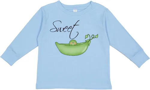 Vista 3 de inktastic Sweet Pea Toddler Long Sleeve T-Shirt 0020 Blanco
