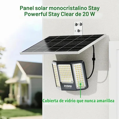 Vista 2 de intelamp Solar Flood Lights Outdoor Waterproof, 20000mAh 2000LM