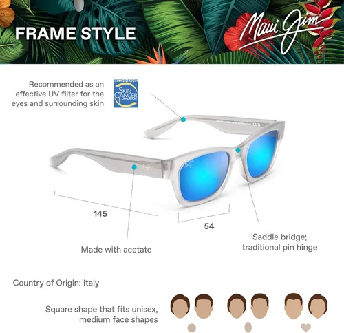 Vista 6 de Maui Jim Gafas de sol clásicas polarizadas Valley Isle para hombre y mujer
