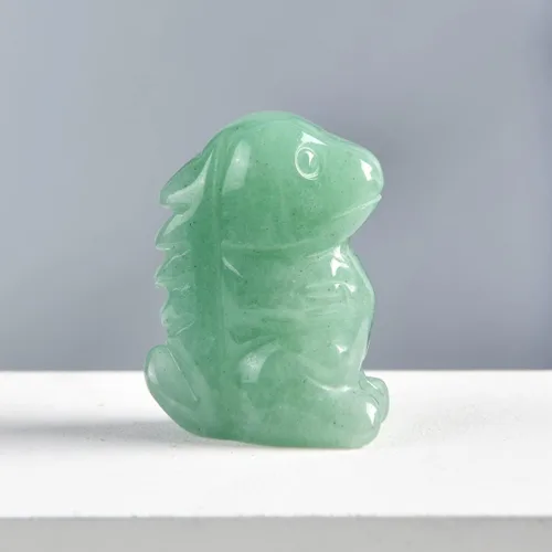 Vista 2 de YGLINE Figuras de dinosaurio para bebé, piedras de cristal, piedras preciosas talladas a mano, estatua de cristal curativo, tallas de animales