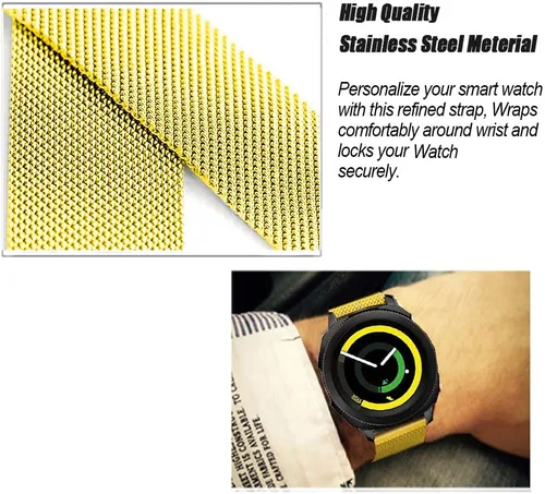 Vista 6 de Correa compatible con Samsung Galaxy Watch 6/6 Classic/Galaxy Watch 5/5 Pro / 4/4 Classic / 3 de 1.614 pulgadas, correa de repuesto de malla