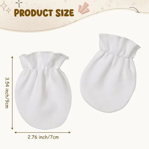 Vista 5 de Guantes de algodón para recién nacido, guantes de algodón para niños y niñas