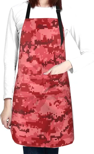 Vista 11 de Perinsto Waterproof Apron with 2 Pockets Kitchen Chef Aprons Bibs for Cooking Baking
