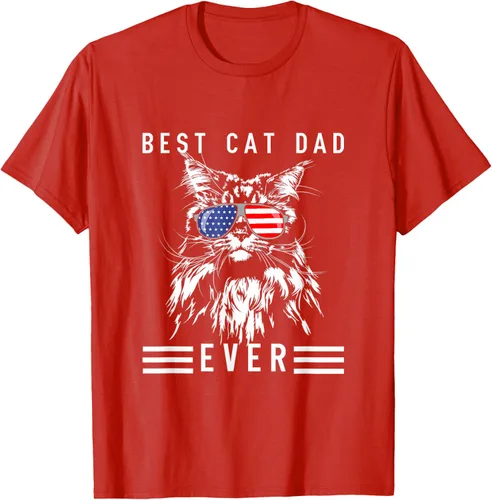 Vista 51 de Funny Maine Coon Cat Best Cat Dad Ever Funny Cat Maine Coon Camiseta, Negro, S
