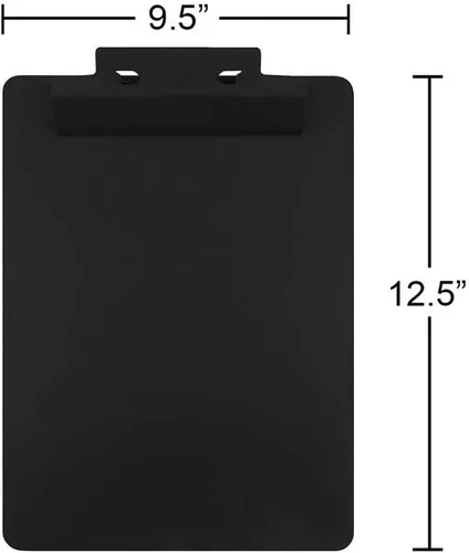 Vista 4 de JAM Paper Portapapeles de aluminio prémium con bisagra, tamaño carta estándar (9 x 12 1/2 pulgadas), color negro, se vende individualmente