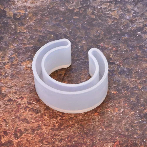 Vista 8 de Pulsera de silicona con fuente C, pulsera abierta de bricolaje, fundición de resina para fabricación de joyas