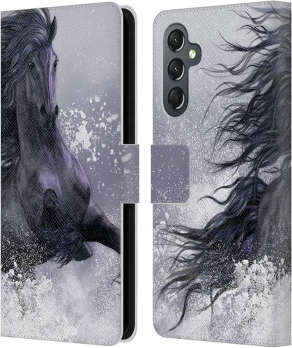 Vista 35 de Head Case Designs Officially Licensed Laurie Prindle A Morgan Christmas Western Stallion Leather Wallet Case Compatible with Samsung Galaxy A07 4G