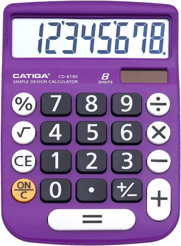 Vista 10 de CATIGA Calculadora de escritorio de 12 dígitos Calculadora de escritorio básica con pantalla LCD grande, botones grandes, 4 funciones, energía solar