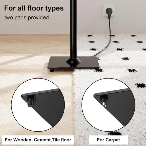 Vista 5 de ELIVED Par de Soportes Universales para Altavoces, Soportes de Estantería de 31 Pulgadas de Altura para Altavoces Satélite Grandes hasta 10 kg