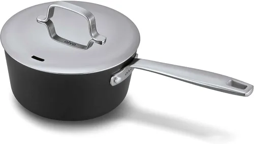 Vista 11 de Alva Maestro - Cacerola de acero inoxidable recubierta de 5 capas con tapa, olla pequeña de 1.5 cuartos de galón, compatible con inducción, apta