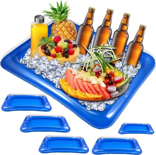 Vista 10 de Barras inflables para servir, bandejas inflables para servir ensaladas, bufé de hielo, soporte para bebidas y alimentos para interiores