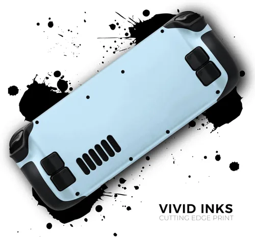 Vista 3 de Design Skinz - Compatible con Steam Deck - Calcomanía protectora de vinilo extraíble resistente a los arañazos - Color pastel azul bebé