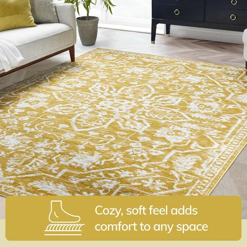 Vista 29 de Well Woven - Alfombra tejida estilo vintage con diseño de medallón, 68 x 120 cm