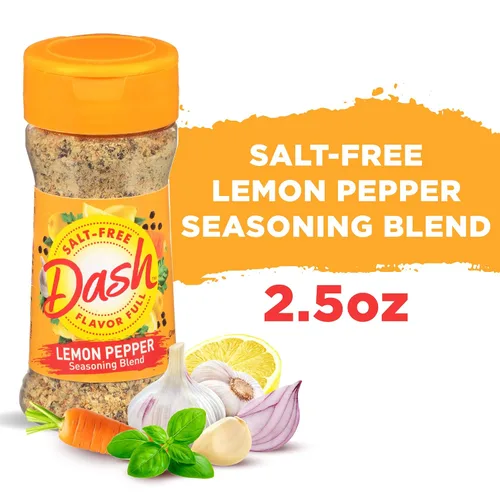 Vista 3 de Dash Mezcla de condimentos sin sal, pimienta de limón, 2.5 onzas (paquete de 8)